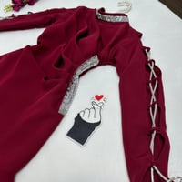 فستان عنابي