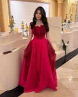 فستان سهرة احمر