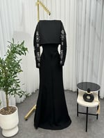 فستان سهره قطعتين لون اسود