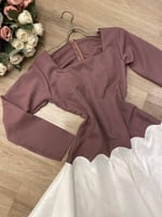 فستان بني ميد