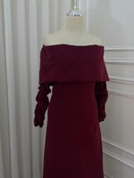 فستان عنابي