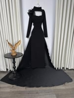 فستان سهره أوف شولدر لون اسود