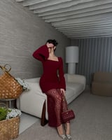 فستان سهره بأكمام طويلة