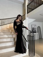 فستان سهرة دانتيل لون اسود