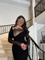فستان سهرة دانتيل لون اسود