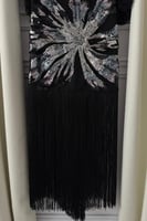 فستان سهره أوف شولدر بالحبال لون اسود