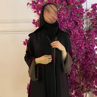 عباية مزينة بلون البني