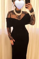 فستان سهرة أوف شولدر لون اسود