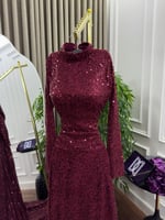 فستان سهره دانتيل تطريز كلوش