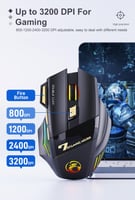 ماوس ألعاب لاسلكي مزود بـ 7 مفاتيح بدون نقرة مزدوج...