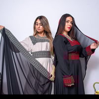 فستان شمالي مع الطرحه اسود