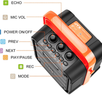 ماكينة الكاريوكي JYX للأطفال مع ميكروفونين، مكبر ص...