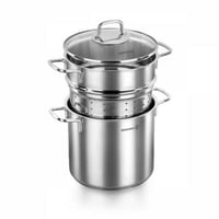 كوركماز بيرلا طقم قدر اسباقتي مع مصفاة 5 لتر -Kork...