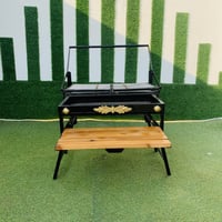 شواية فحم قلاب طاولة قابلة للطي