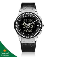 سـاعـات الـحـرمـــين الـرجـالـيـة جلد فاخر HA-6108...