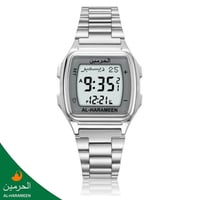 ساعة الحرمين الكلاسيكية HA-6461 فضي قياس 38MM