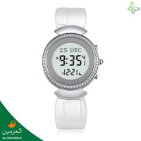 ساعة الحرمين الكريستالية الأنيقة HA-6313 نسائية بأ...
