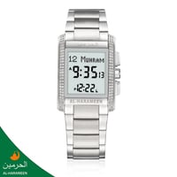 ساعة الحرمين دايموند الكلاسيكية HA-6210 مرصعة بالك...