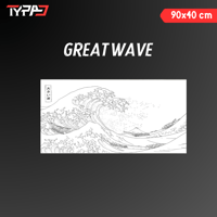 the Great wave - white