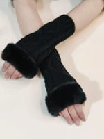 قفاز فرو مع صوف اسود