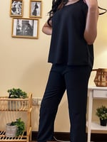 طقم بلوزة وبنطلون تحت العبايه