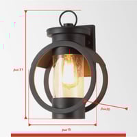 فانوس انارة جدارية خارجي مودرن بتصميم دائري