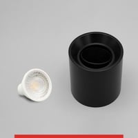 لمبة سقف سلندر دائري اسود ضد التوهج شامل اللمبة