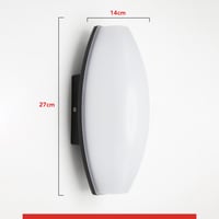 انارة جدارية خارجية مودرن مستطيل منطوط جرم اسود 18...