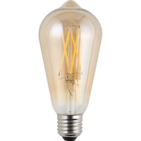 لمبة لون الانارة اصفر مع قزاز ذهبي 7 واط E27