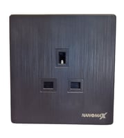 فيش 13امبير بدون مفتاح اسود نيوبلاك بيانو