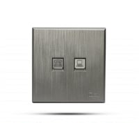 فيش تلفون مع فيش شبكة بيانو رصاصي خشبي TV.ON