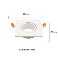 إطار جرم سبوت ابيض بلاستيك متحرك مانع للتوهج دفن 7...