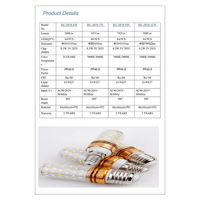 لمبة لون الانارة ابيض 9 واط اسطوانية E27