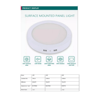 كشاف لطش ليد بنل اسود لون الانارة ابيض 30 سم 30 وا...