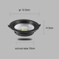 كشاف سبوت لايت اسود لون الانارة شمسي كريمي 10 سم 1...