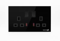 فيش 13امبير مجوز 7×14اسود مرايا بيانو