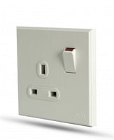 فيش مع مفتاح بيانو ابيض خشبي TV.ON