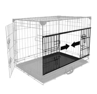 ديوفو قفص للكلاب مع بابين مقاس L