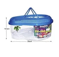 حوض زواحف (غطاء أخضر) Plastic Tank for Turtles, re...