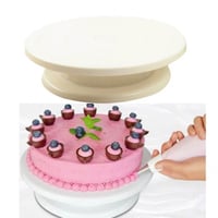 صحن دوار لتزيين الكيك بلاستك مقوى