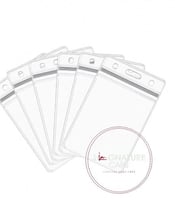Clear Plastic vertical Name Badge ID Card Holders