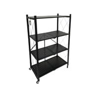 رفوف ستيل متحركة وقابلة للطي ، 4 دور ، لون أسود /7...