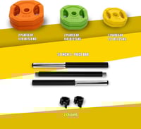 ALCOACH - مجموعة الدمبل - أوزان مضخة الاستوديو الم...