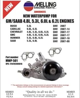 طرمبة ماء جمس و شفرولية من شركة MELLING الأصلية 19...