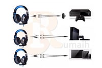 وصلة سماعة AUX من مدخلين الى مدخل