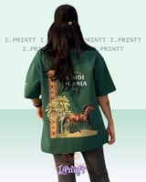 تيشرت اليوم الوطني تصميم الخيل اخضر