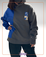 بلوفر G لون رمادي مع ازرق