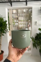 اصيص سيراميك أخضر 13سم