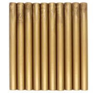 10 اصابع شمع لون ذهبي