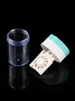 منظف ​​عدسات لاصقة يدويًا، حافظة بلاستيكية شفافة ل...